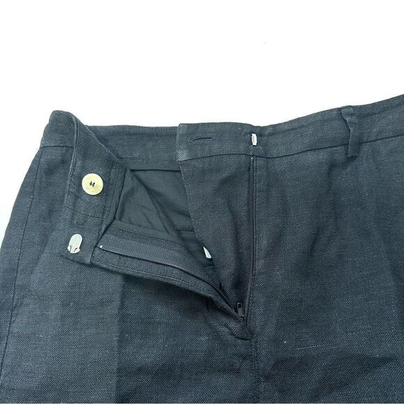 MaxMara Weekend Khat Linen Cropped Pants in Black Sz 6 - Picture 6 of 14